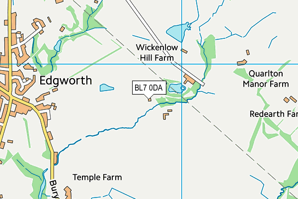 BL7 0DA map - OS VectorMap District (Ordnance Survey)