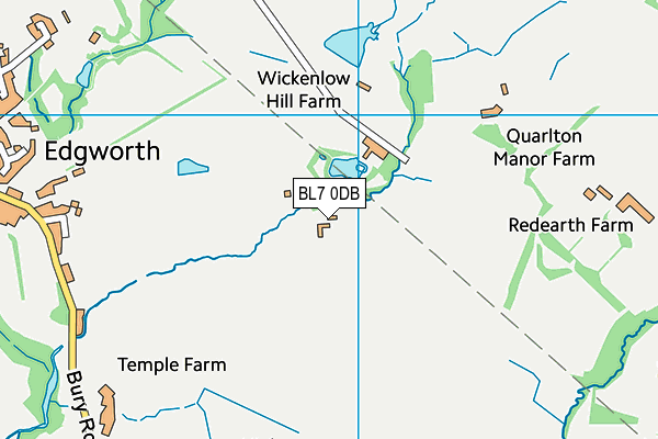 BL7 0DB map - OS VectorMap District (Ordnance Survey)