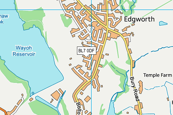 BL7 0DF map - OS VectorMap District (Ordnance Survey)