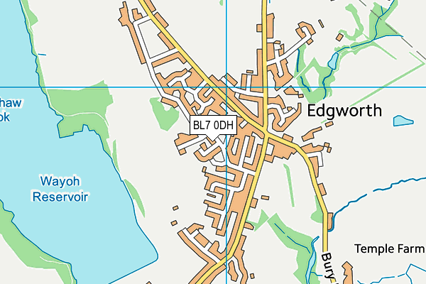 BL7 0DH map - OS VectorMap District (Ordnance Survey)