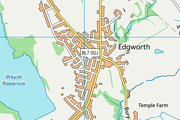 BL7 0DJ map - OS VectorMap District (Ordnance Survey)