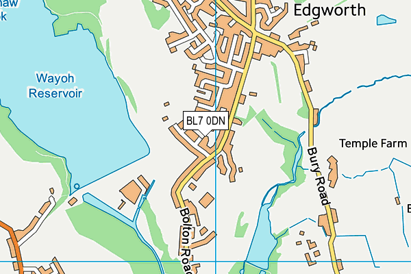 BL7 0DN map - OS VectorMap District (Ordnance Survey)