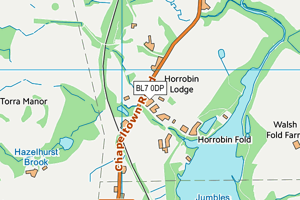 BL7 0DP map - OS VectorMap District (Ordnance Survey)