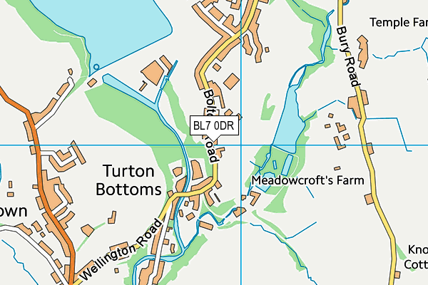 BL7 0DR map - OS VectorMap District (Ordnance Survey)