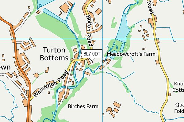 BL7 0DT map - OS VectorMap District (Ordnance Survey)