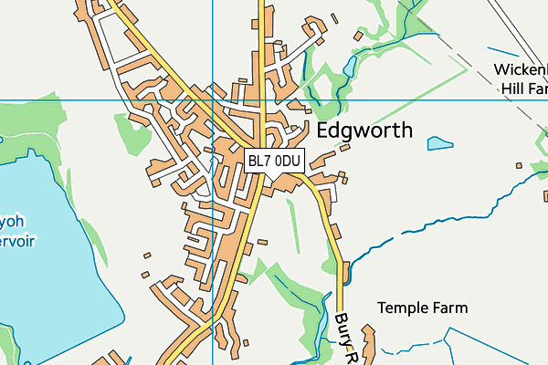 BL7 0DU map - OS VectorMap District (Ordnance Survey)