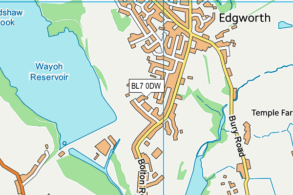 BL7 0DW map - OS VectorMap District (Ordnance Survey)