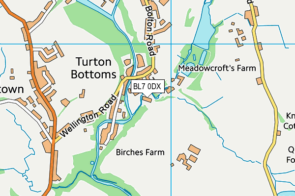 BL7 0DX map - OS VectorMap District (Ordnance Survey)