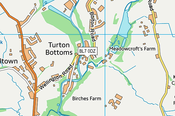 BL7 0DZ map - OS VectorMap District (Ordnance Survey)