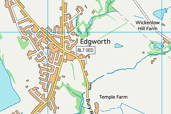 BL7 0ED map - OS VectorMap District (Ordnance Survey)