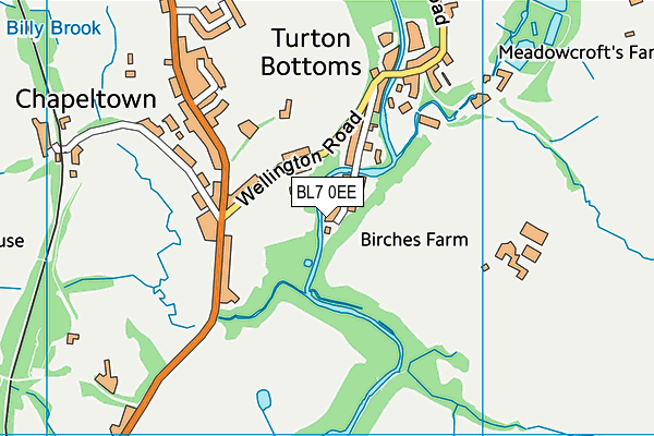 BL7 0EE map - OS VectorMap District (Ordnance Survey)