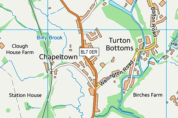 BL7 0ER map - OS VectorMap District (Ordnance Survey)