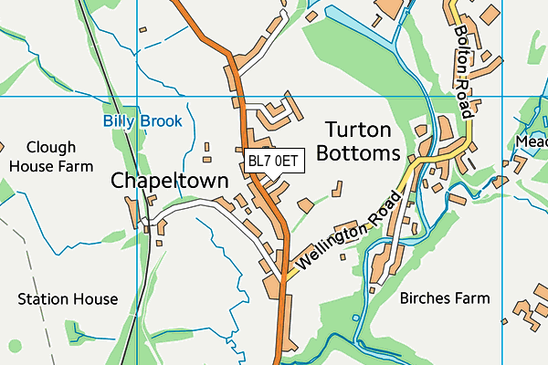 BL7 0ET map - OS VectorMap District (Ordnance Survey)