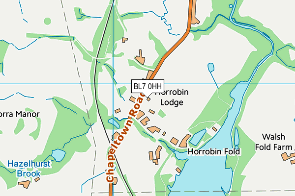 BL7 0HH map - OS VectorMap District (Ordnance Survey)