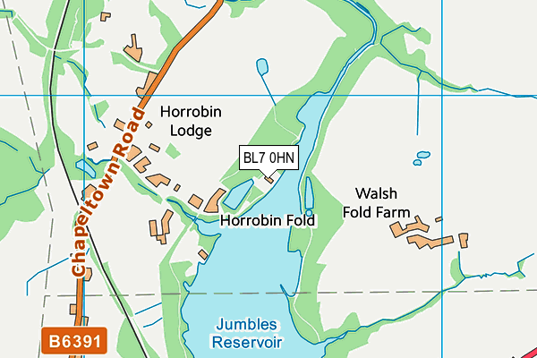 BL7 0HN map - OS VectorMap District (Ordnance Survey)