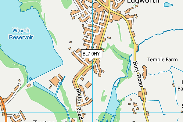 BL7 0HY map - OS VectorMap District (Ordnance Survey)