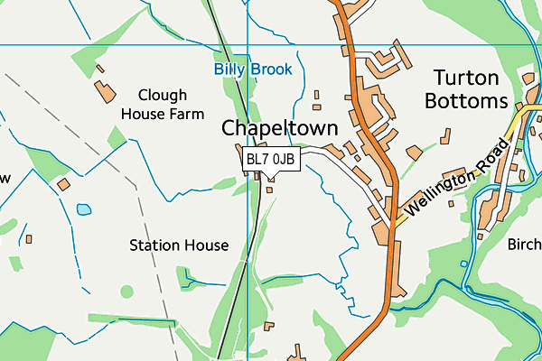 BL7 0JB map - OS VectorMap District (Ordnance Survey)