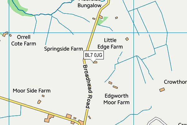 BL7 0JG map - OS VectorMap District (Ordnance Survey)