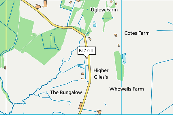 BL7 0JL map - OS VectorMap District (Ordnance Survey)