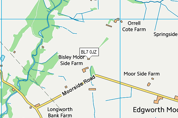 BL7 0JZ map - OS VectorMap District (Ordnance Survey)