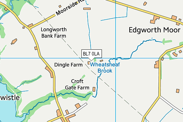 BL7 0LA map - OS VectorMap District (Ordnance Survey)