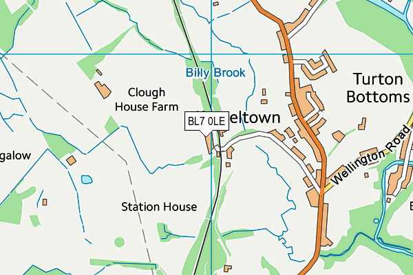 BL7 0LE map - OS VectorMap District (Ordnance Survey)