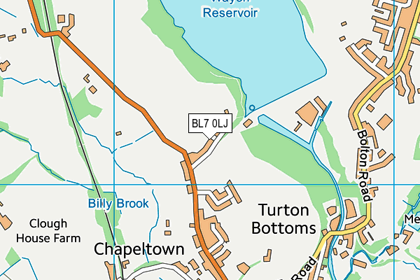 BL7 0LJ map - OS VectorMap District (Ordnance Survey)