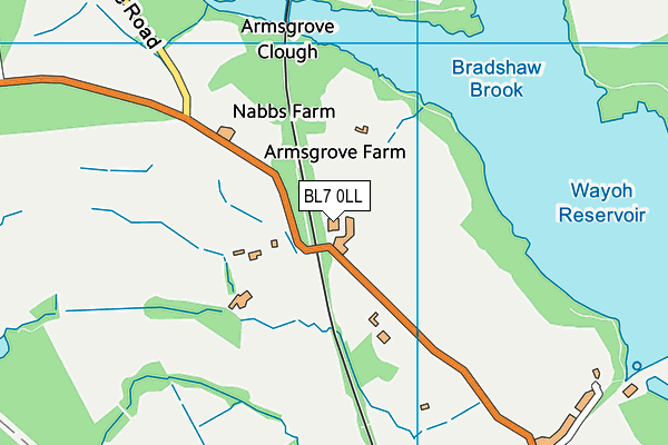 BL7 0LL map - OS VectorMap District (Ordnance Survey)