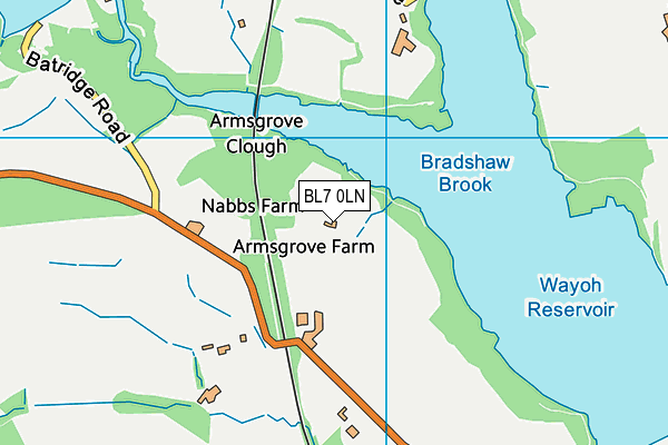 BL7 0LN map - OS VectorMap District (Ordnance Survey)