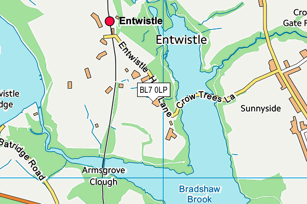 BL7 0LP map - OS VectorMap District (Ordnance Survey)