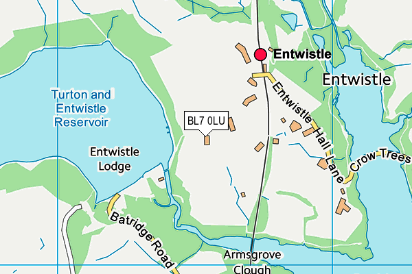 BL7 0LU map - OS VectorMap District (Ordnance Survey)