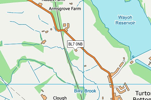 BL7 0NB map - OS VectorMap District (Ordnance Survey)