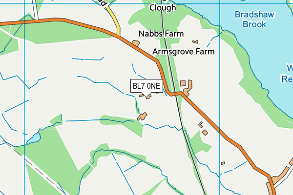 BL7 0NE map - OS VectorMap District (Ordnance Survey)