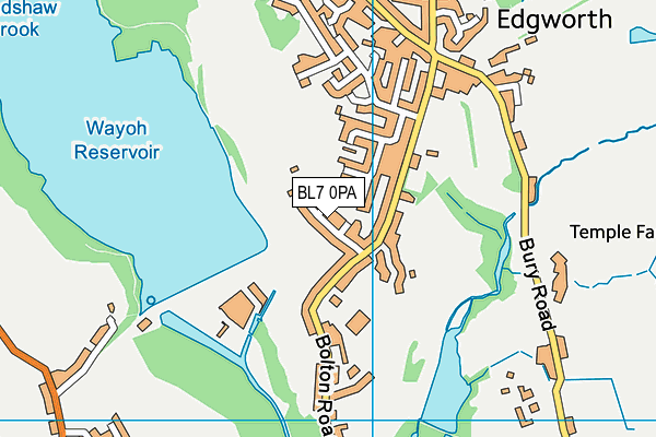 BL7 0PA map - OS VectorMap District (Ordnance Survey)