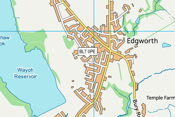 BL7 0PE map - OS VectorMap District (Ordnance Survey)