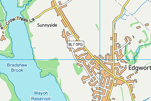 BL7 0PG map - OS VectorMap District (Ordnance Survey)