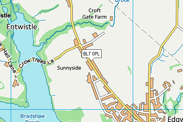 BL7 0PL map - OS VectorMap District (Ordnance Survey)