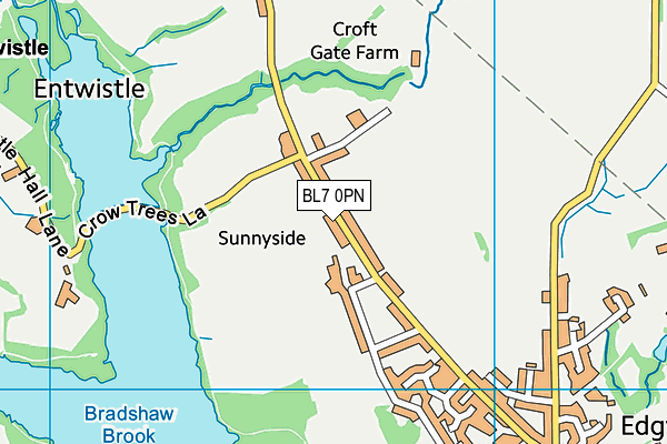 BL7 0PN map - OS VectorMap District (Ordnance Survey)