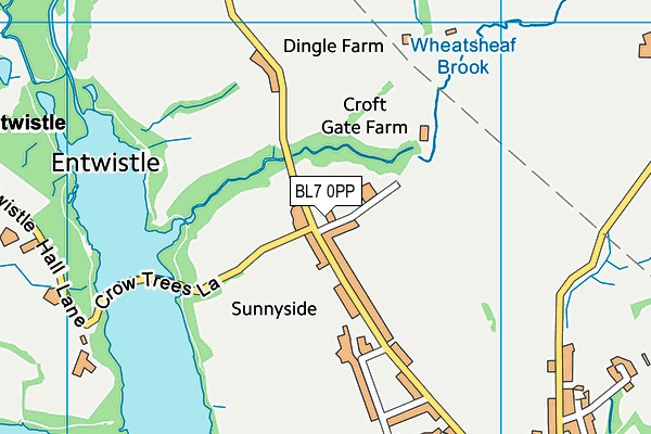 BL7 0PP map - OS VectorMap District (Ordnance Survey)