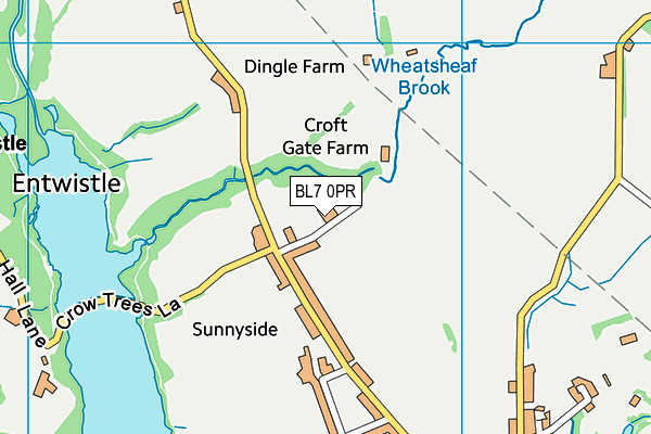 BL7 0PR map - OS VectorMap District (Ordnance Survey)