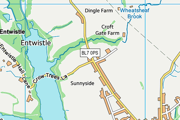 BL7 0PS map - OS VectorMap District (Ordnance Survey)