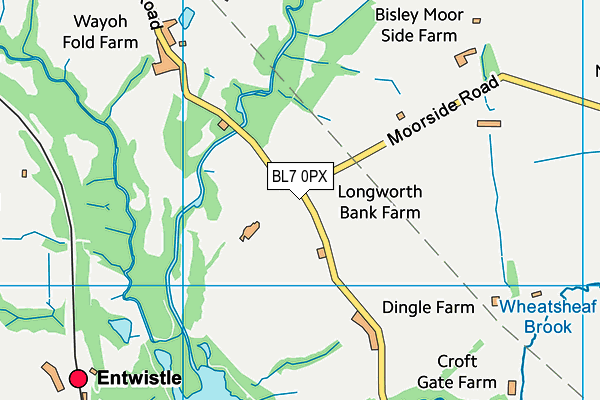 BL7 0PX map - OS VectorMap District (Ordnance Survey)