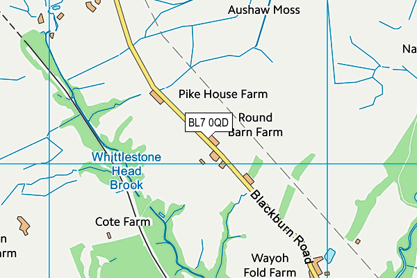 BL7 0QD map - OS VectorMap District (Ordnance Survey)