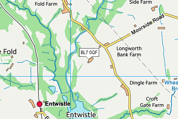 BL7 0QF map - OS VectorMap District (Ordnance Survey)