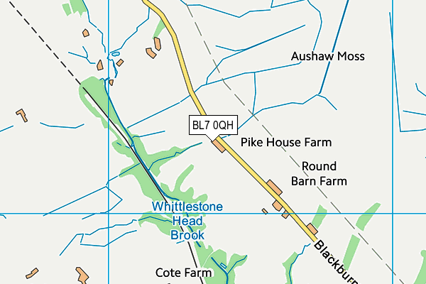 BL7 0QH map - OS VectorMap District (Ordnance Survey)