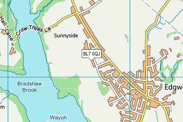 BL7 0QJ map - OS VectorMap District (Ordnance Survey)