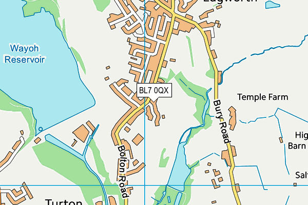 BL7 0QX map - OS VectorMap District (Ordnance Survey)