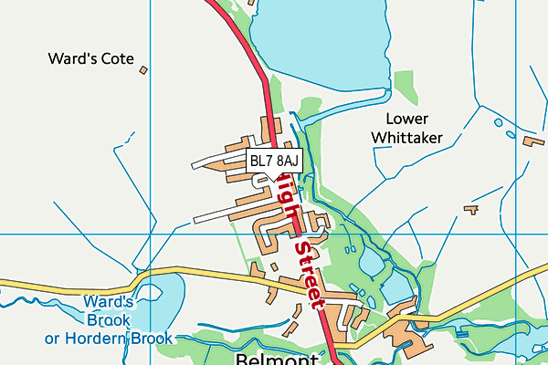 BL7 8AJ map - OS VectorMap District (Ordnance Survey)