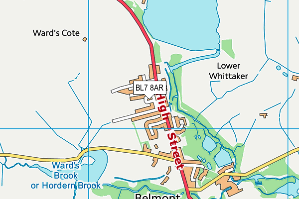 BL7 8AR map - OS VectorMap District (Ordnance Survey)