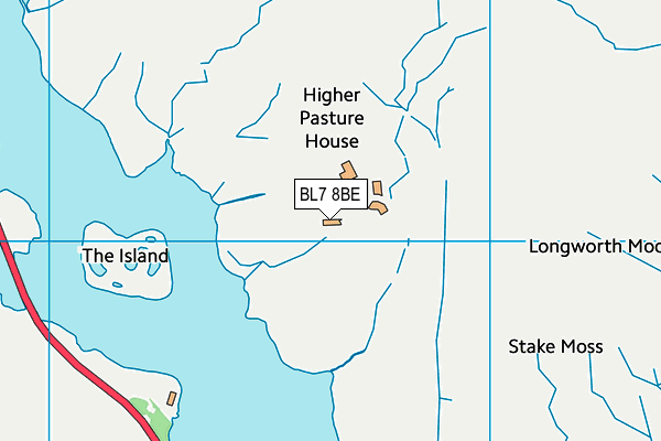 BL7 8BE map - OS VectorMap District (Ordnance Survey)